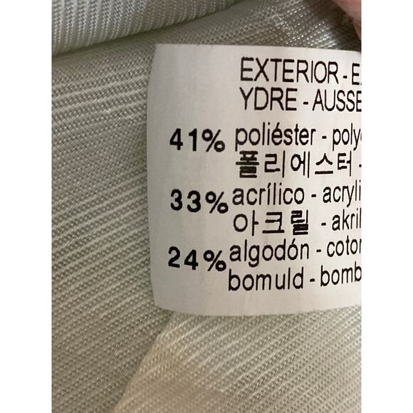 ZARA Light Green Plaid Tweed Long Sleeve Double-Breasted Blazer Coat Jacket Sz S - Picture 4 of 4